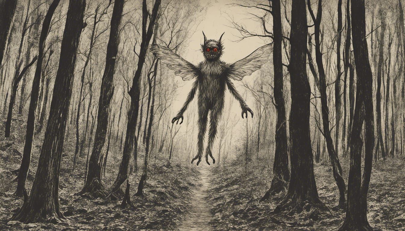 Eye witness sketch of mothman
