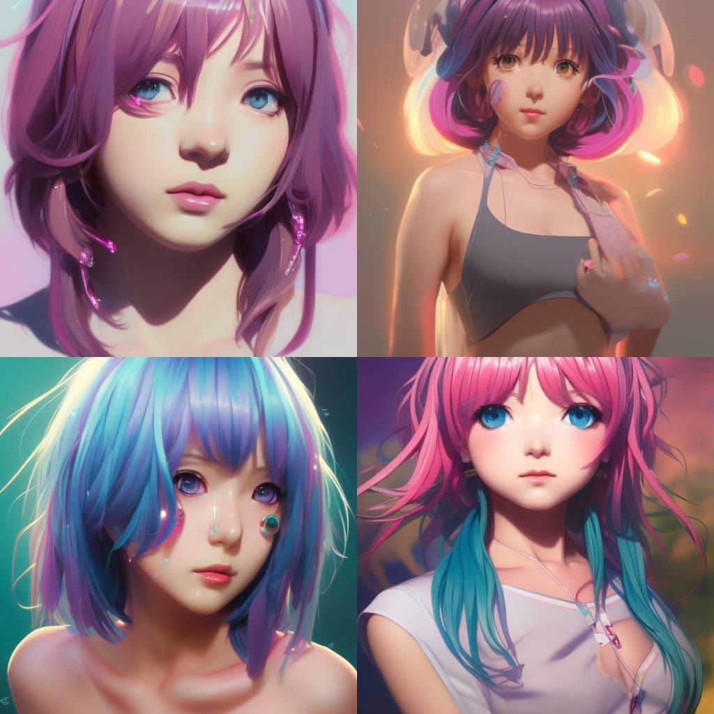 Riamu Idolmaster Portrait in Hyperdetailed Style