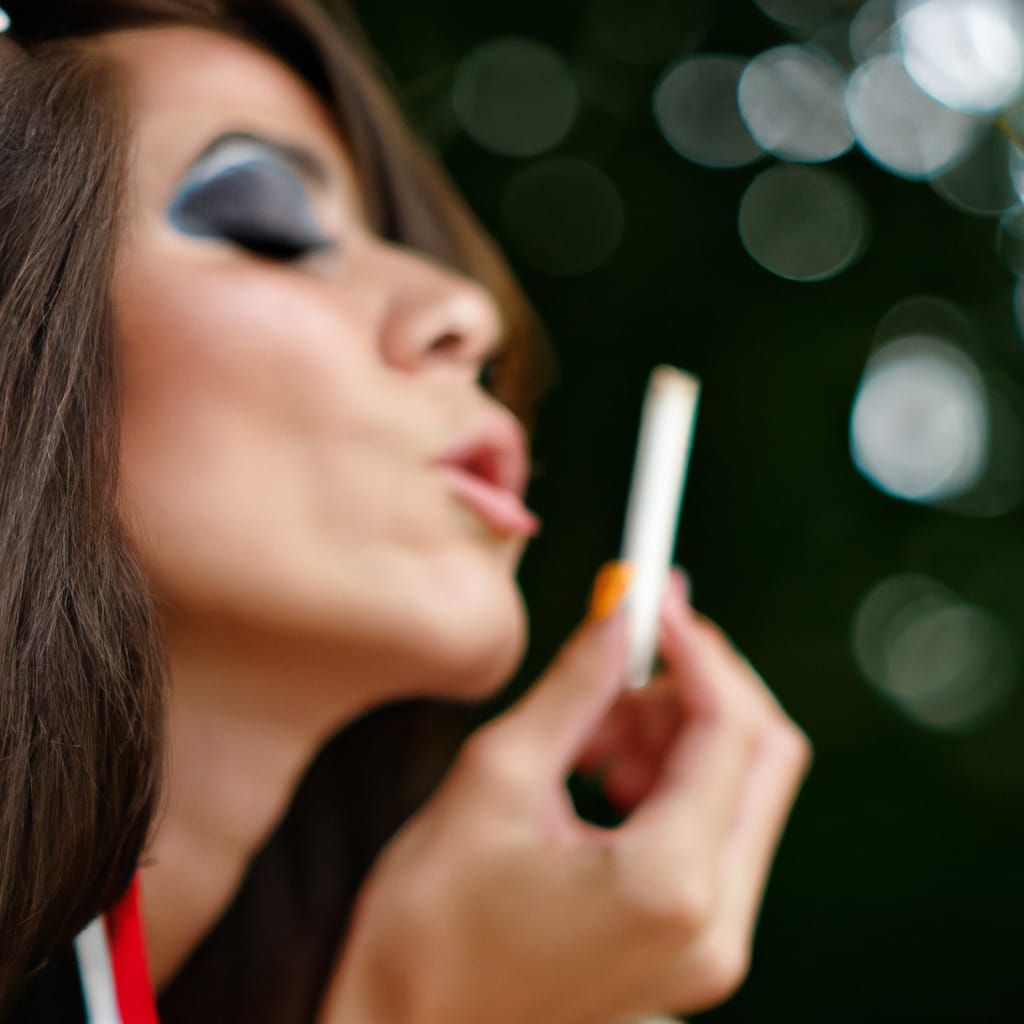1970s Cheerleader Smoking, Professional Photography