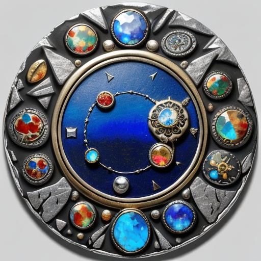 Detailed 3D Rendering of Jewels and Stones