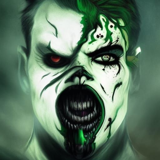 Jacksepticeye as Two-Face in Dark Fantasy Style
