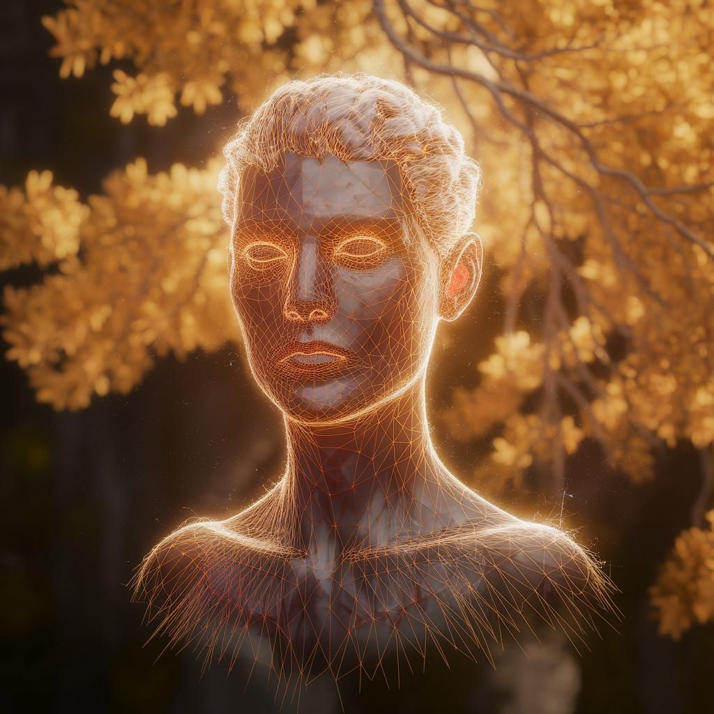 Radiant Portrait in Digital Concept Art Style