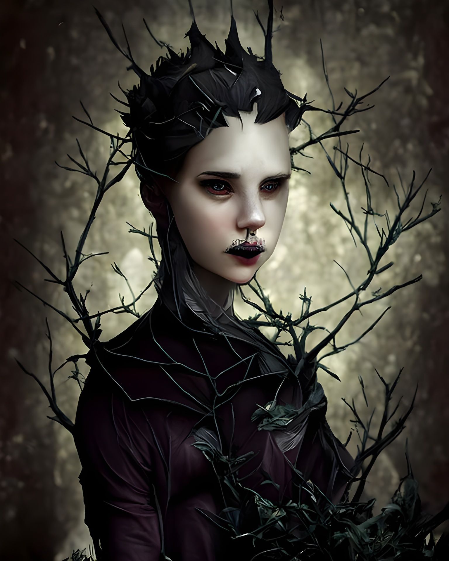 Sinister Queen of Thorns in Dark Forest