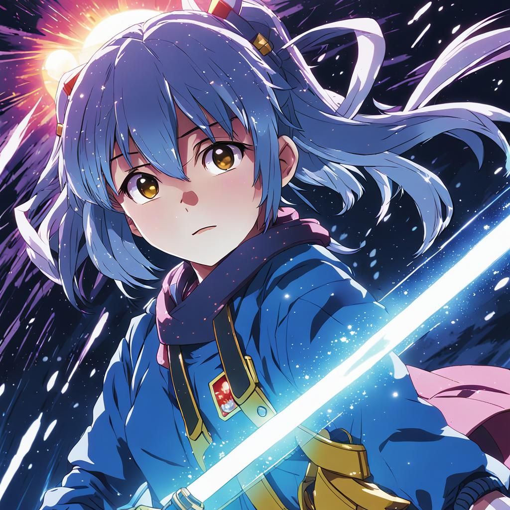 Dramatic Cel-Shaded Anime Art in Manga Style