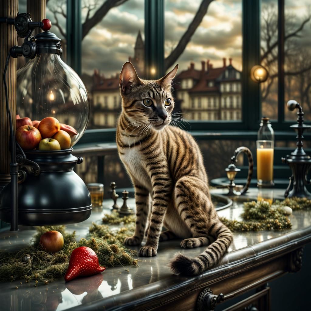 Photorealistic Alien People and Pets in Eldritch Light