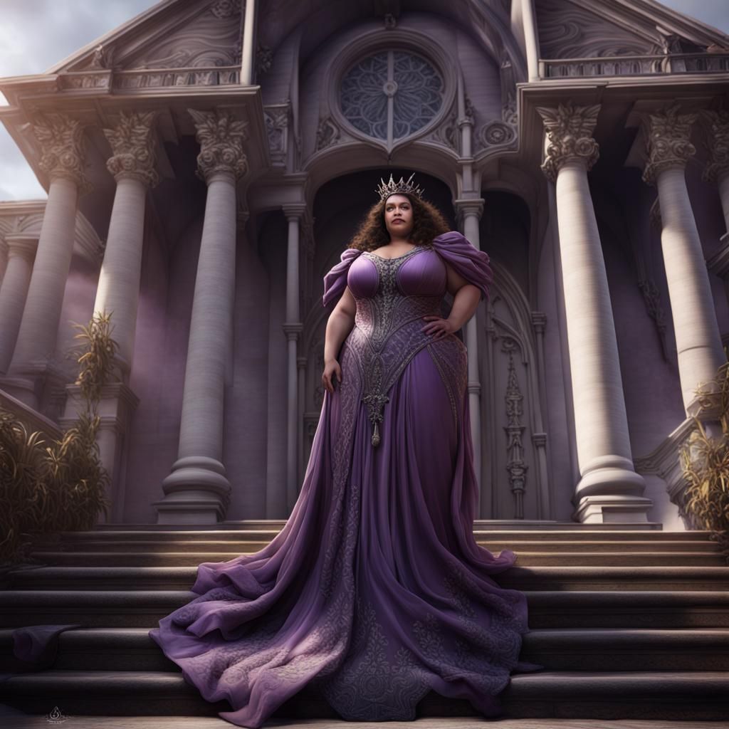 Queen on Church Steps: Fantasy Concept Art
