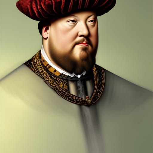Detailed Portrait of Henry VIII in Digital Art Style