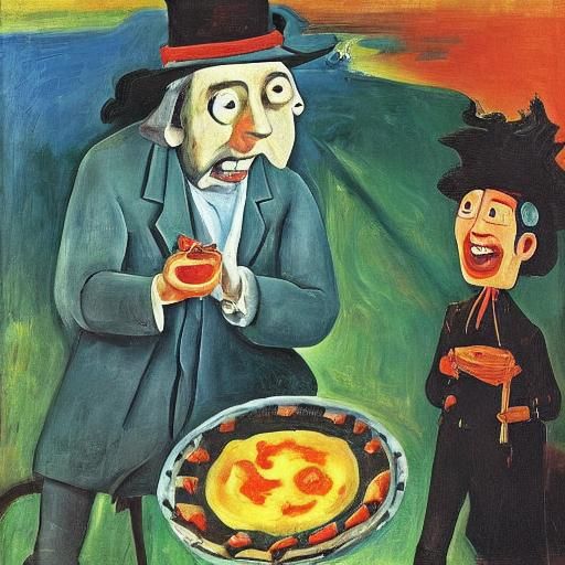 Expressive Pie Eater, Painterly Style