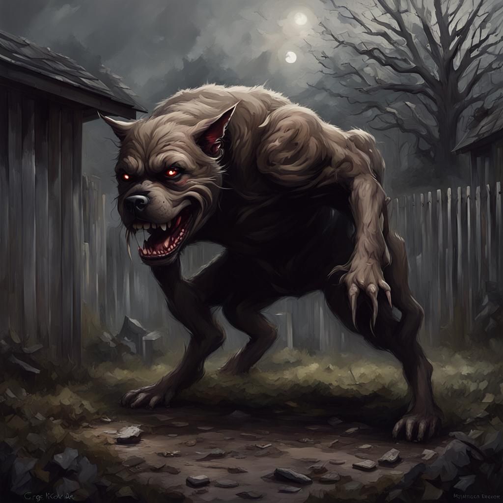 Grim Dog Versus Monster Backyard Battle