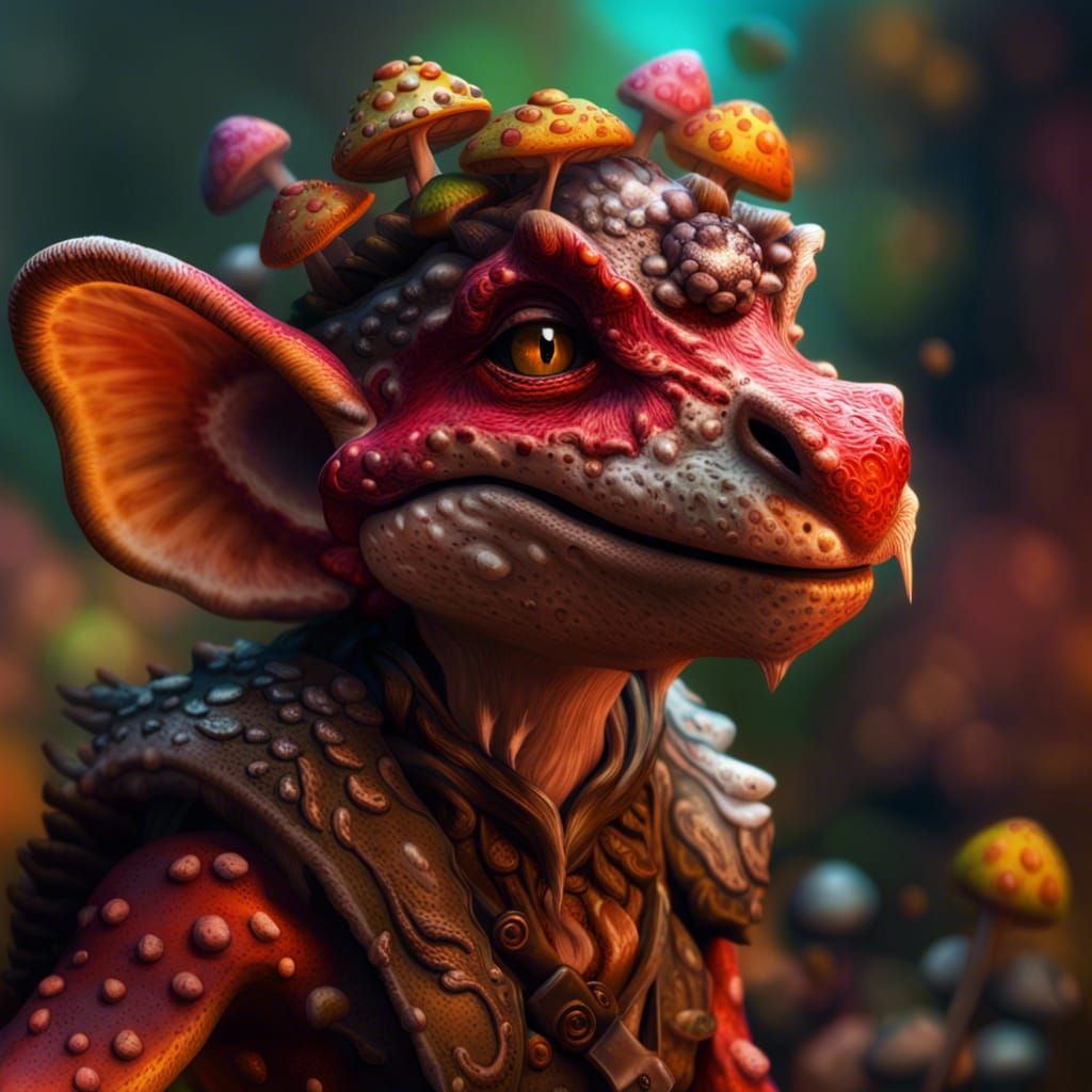 Hyperrealistic Kobold Spore Druid Concept Art