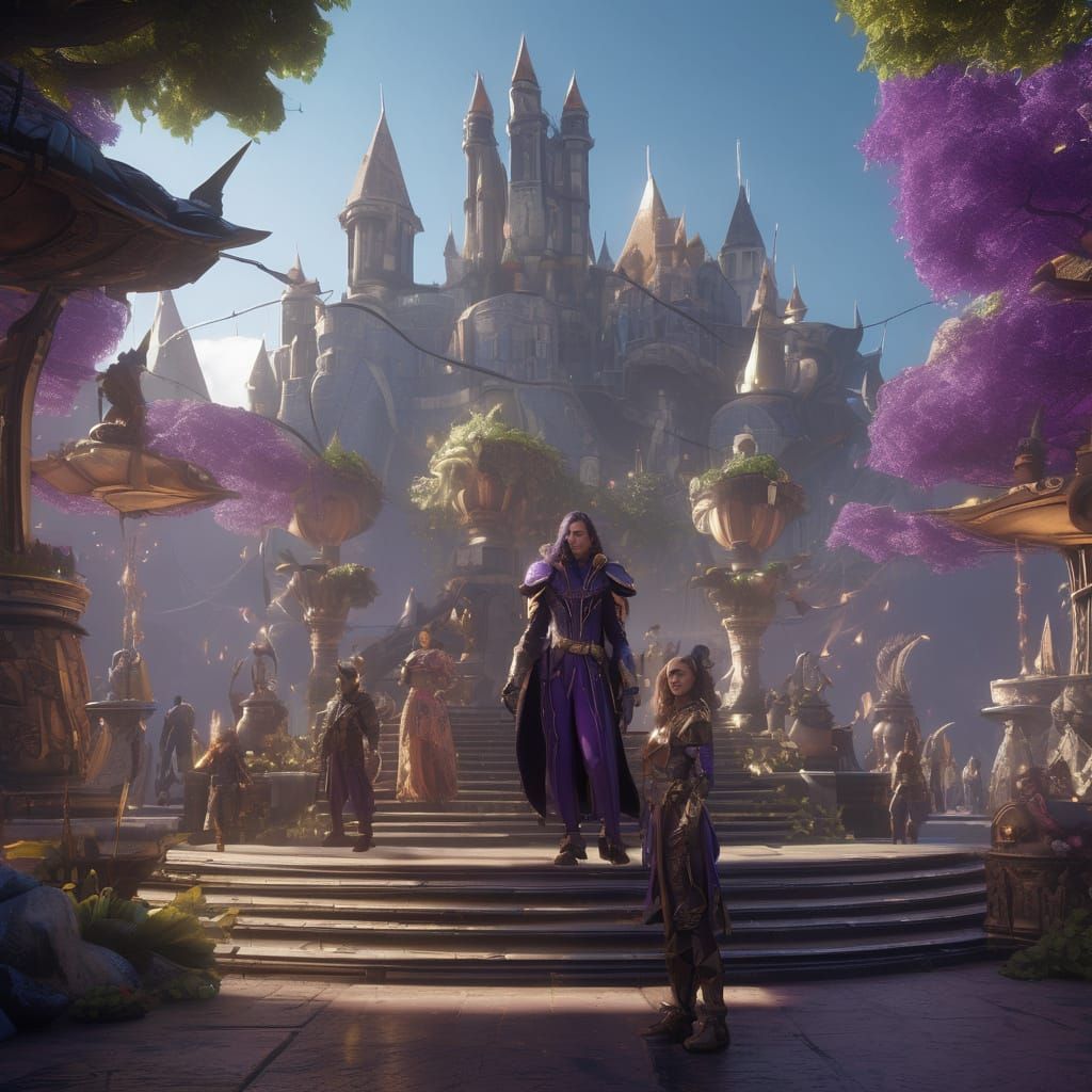 Fantasy Team of Heroes in Artstation Style