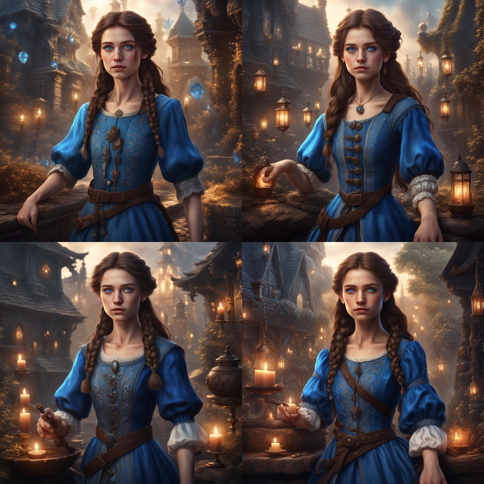 17th Century Girl: Detailed Fantasy Matte Painting