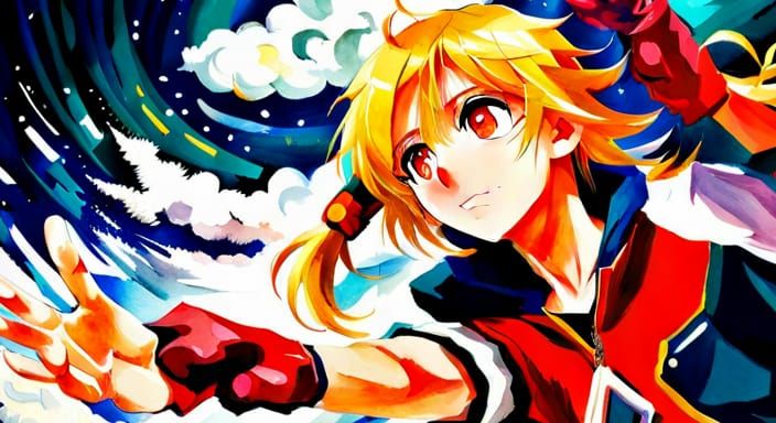 Gouache Style Anime Key Visual Impressionist Painting