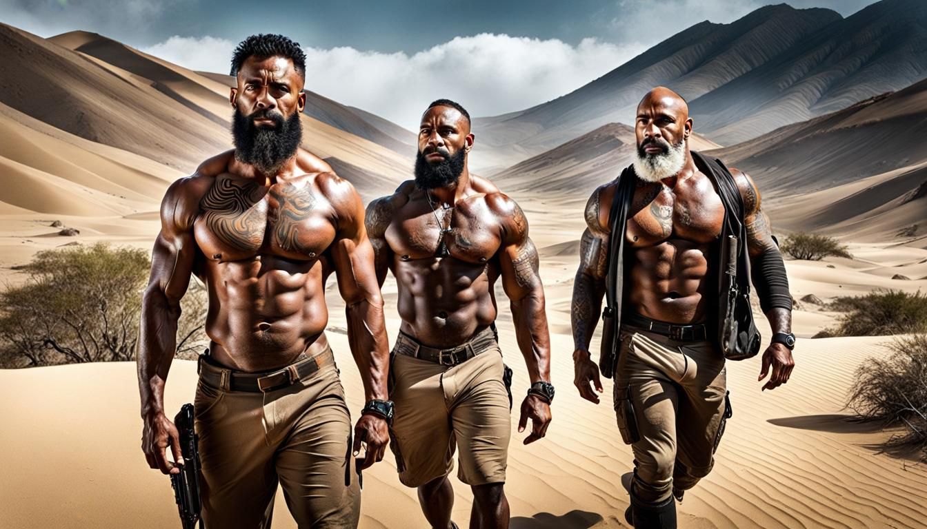 Post-Apocalyptic Bodybuilders Emerge in Wasteland