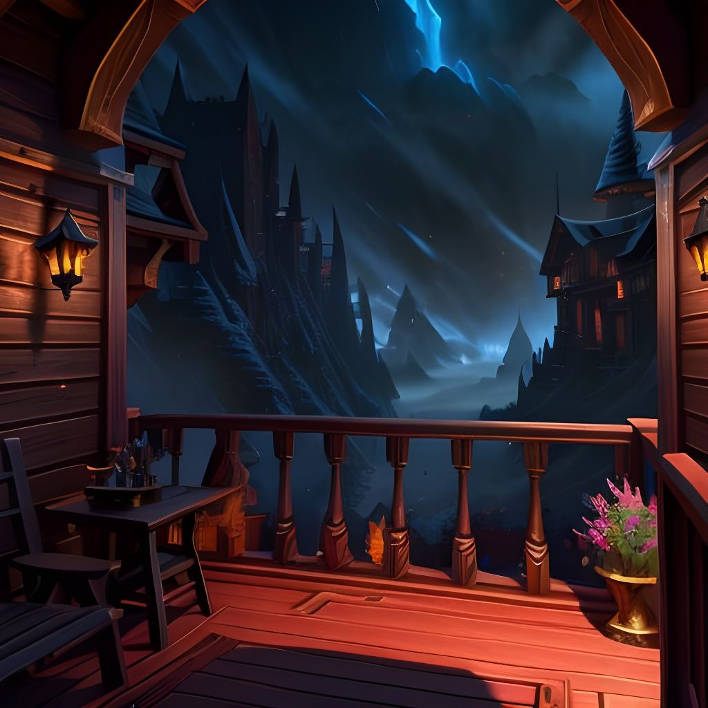 Alliance Balcony in World of Warcraft Style