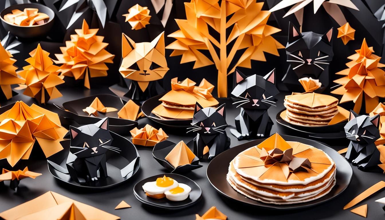 Origami Dreamland Jungle Kitten Eating Pancakes