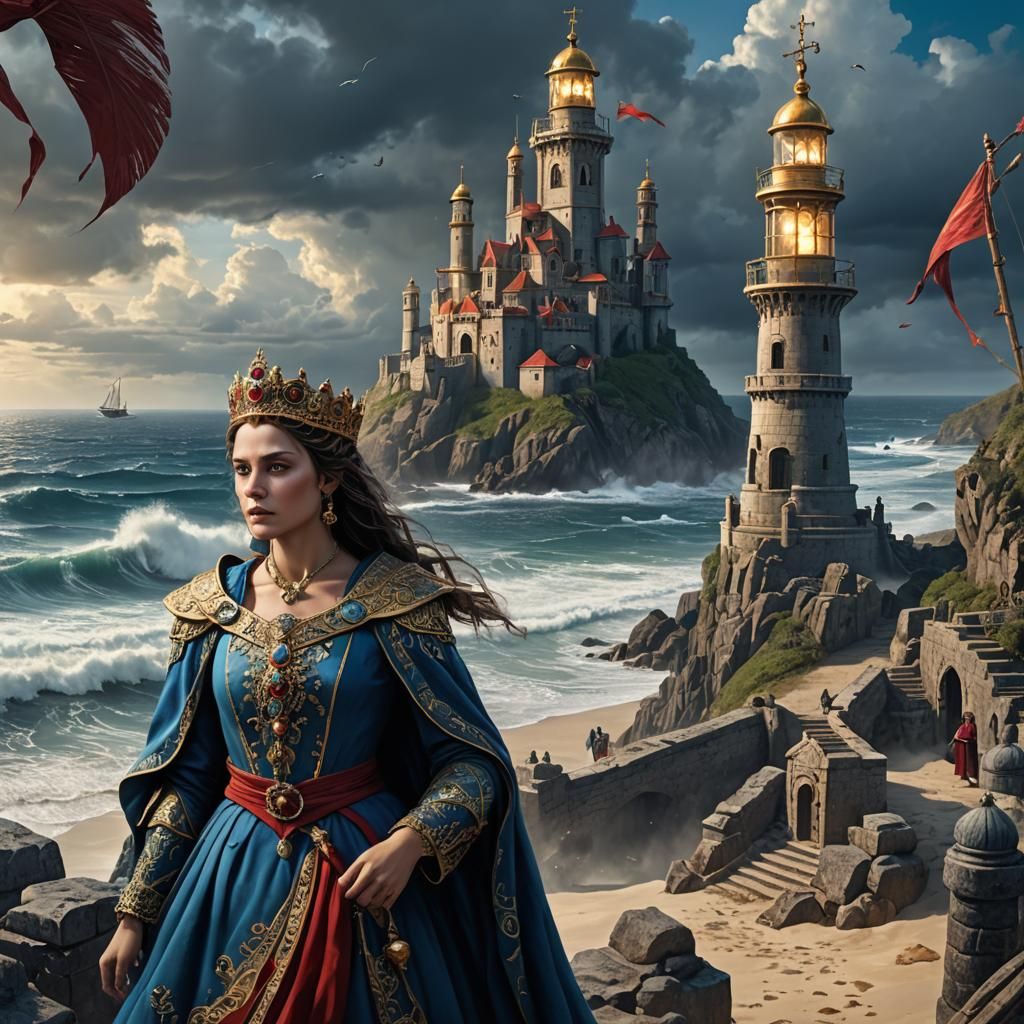 Pakistani Queen in Mourning, Digital Art