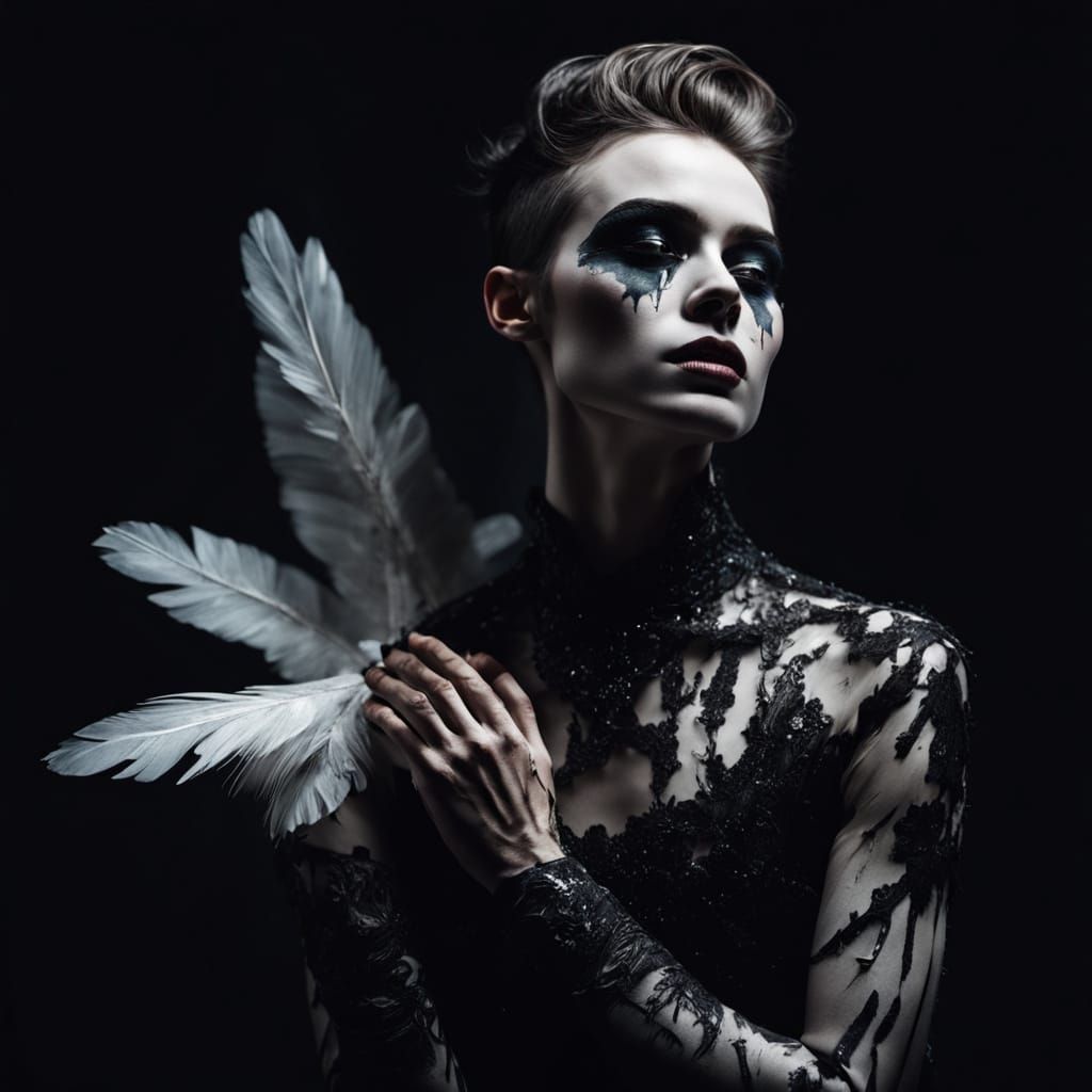 Gothic Romanticism: Androgynous Ballet Dancer Portrait