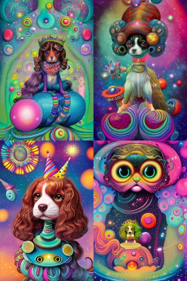 Spaniel caterpillar birthday sparkles toy space