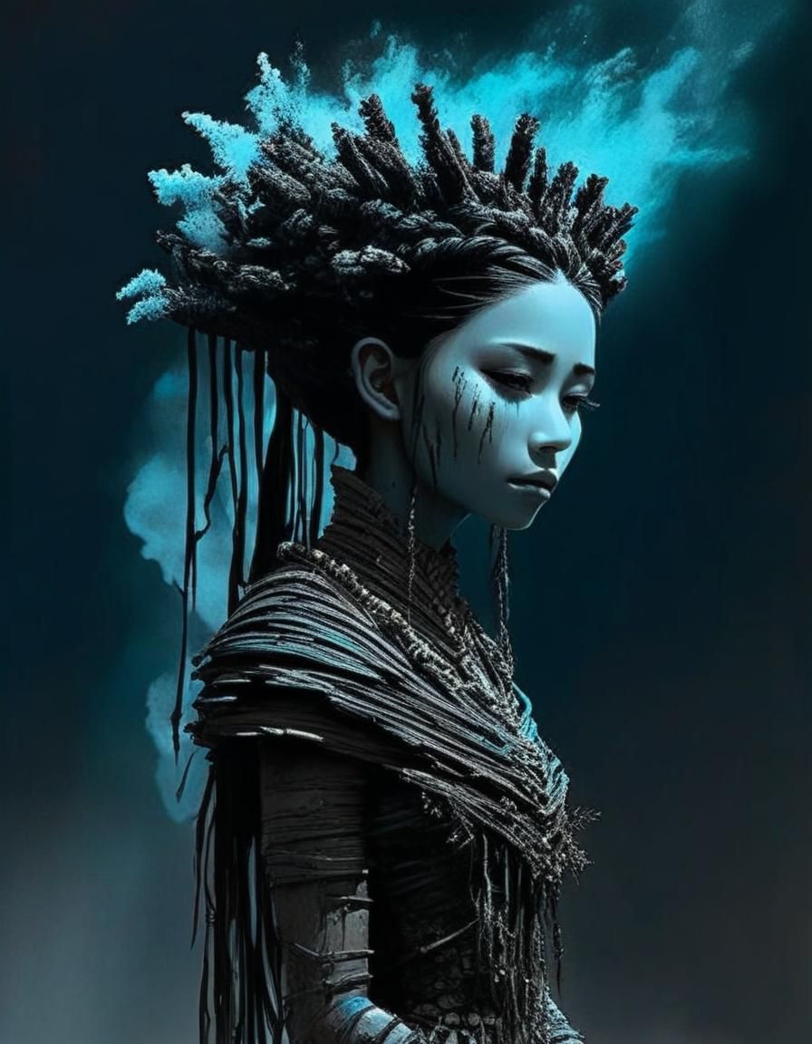 Eerie Darkness Engulfs Zapotec Ruins: A Surreal Dreamscape