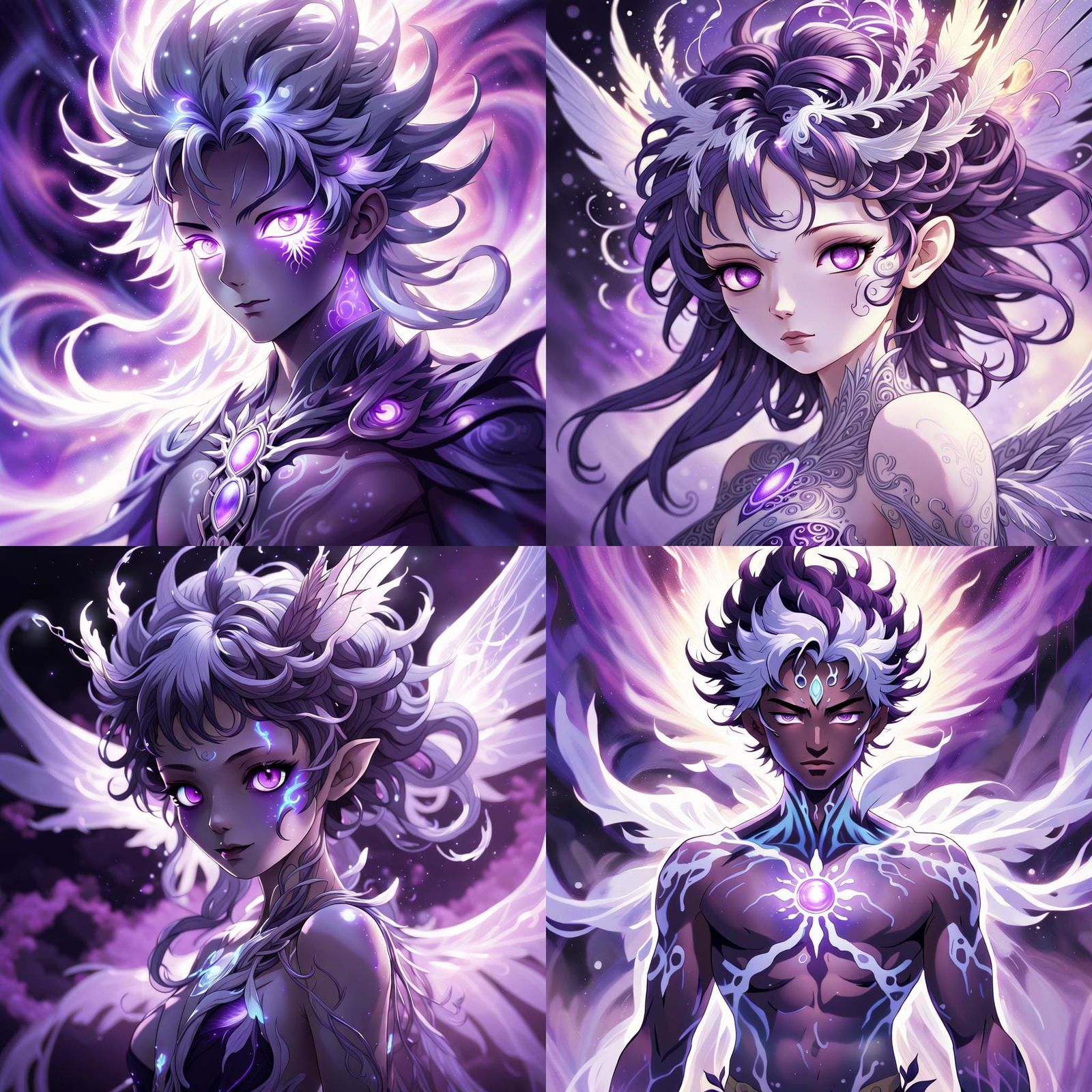 Anime Fae God with Dark Aura