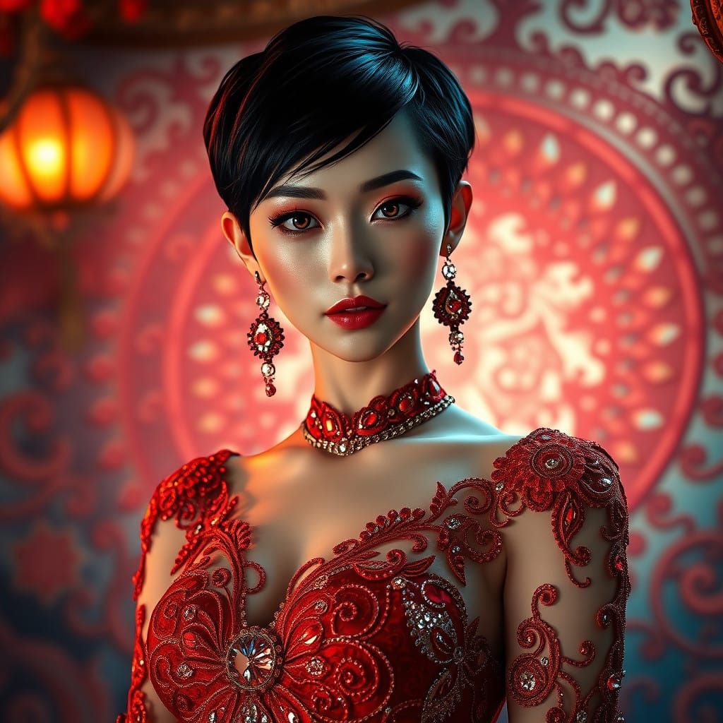 Moon  in red gown 🫶💖