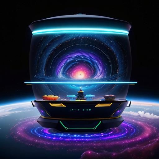 Cosmic Mobile Eateries: Futuristic Culinary Art