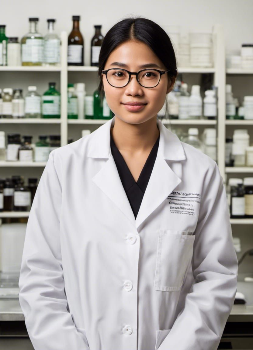 Pretty Indonesian Scientist in Lab, Photo