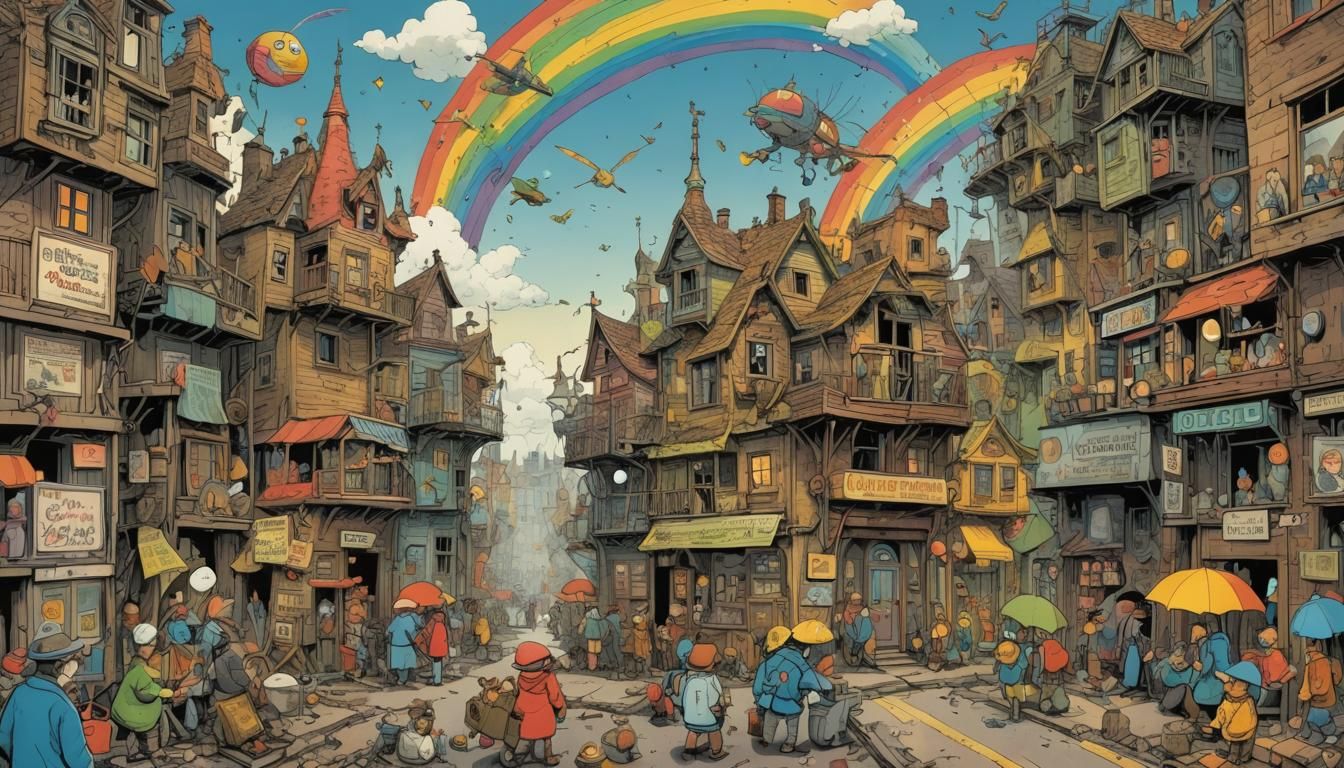 Post-Apocalyptic Dreamscape in Burtonesque Style