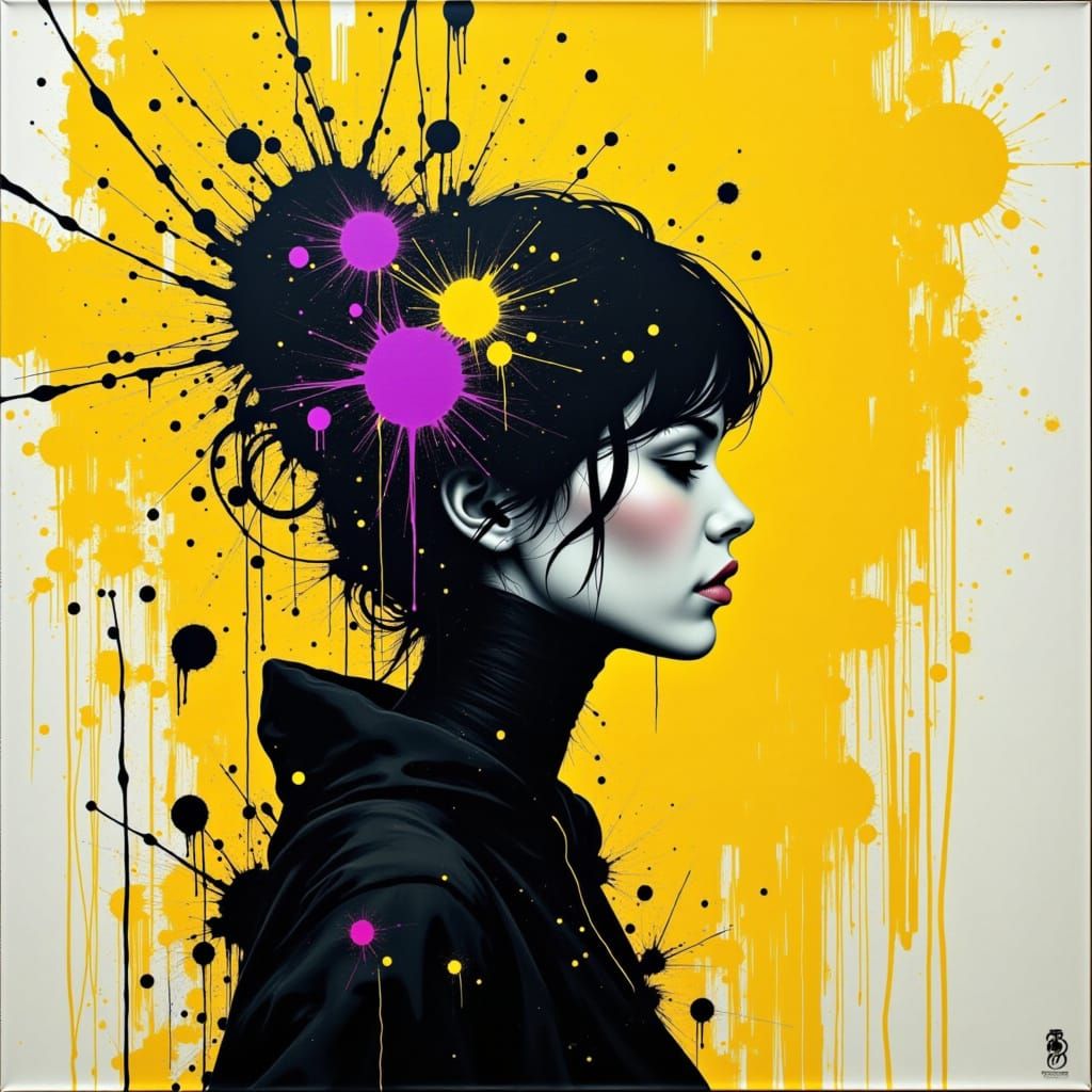 beautiful Cyberpunk Norwegian Goddess, Stunning, dramatic, Y...