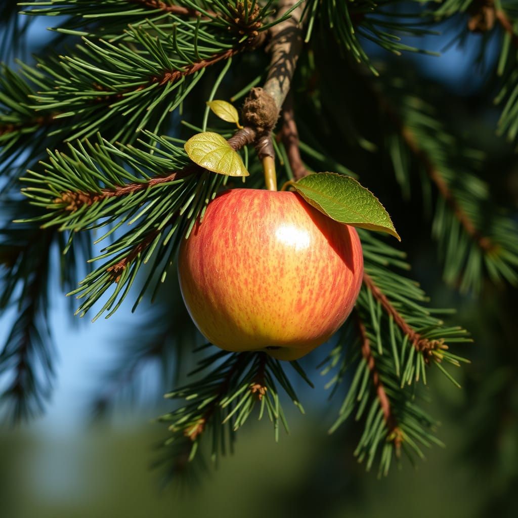 Apple Growing on a Pine Tree: A Curious Hybrid