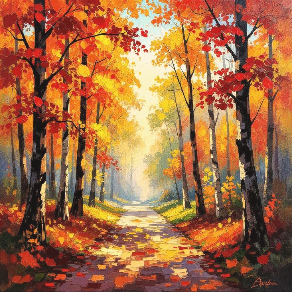 Vibrant Autumn Landscape Wonderland