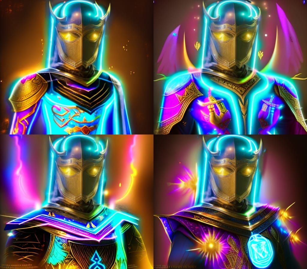 Egyptian Sorcerer Performing Magic in Fantasy Art Style