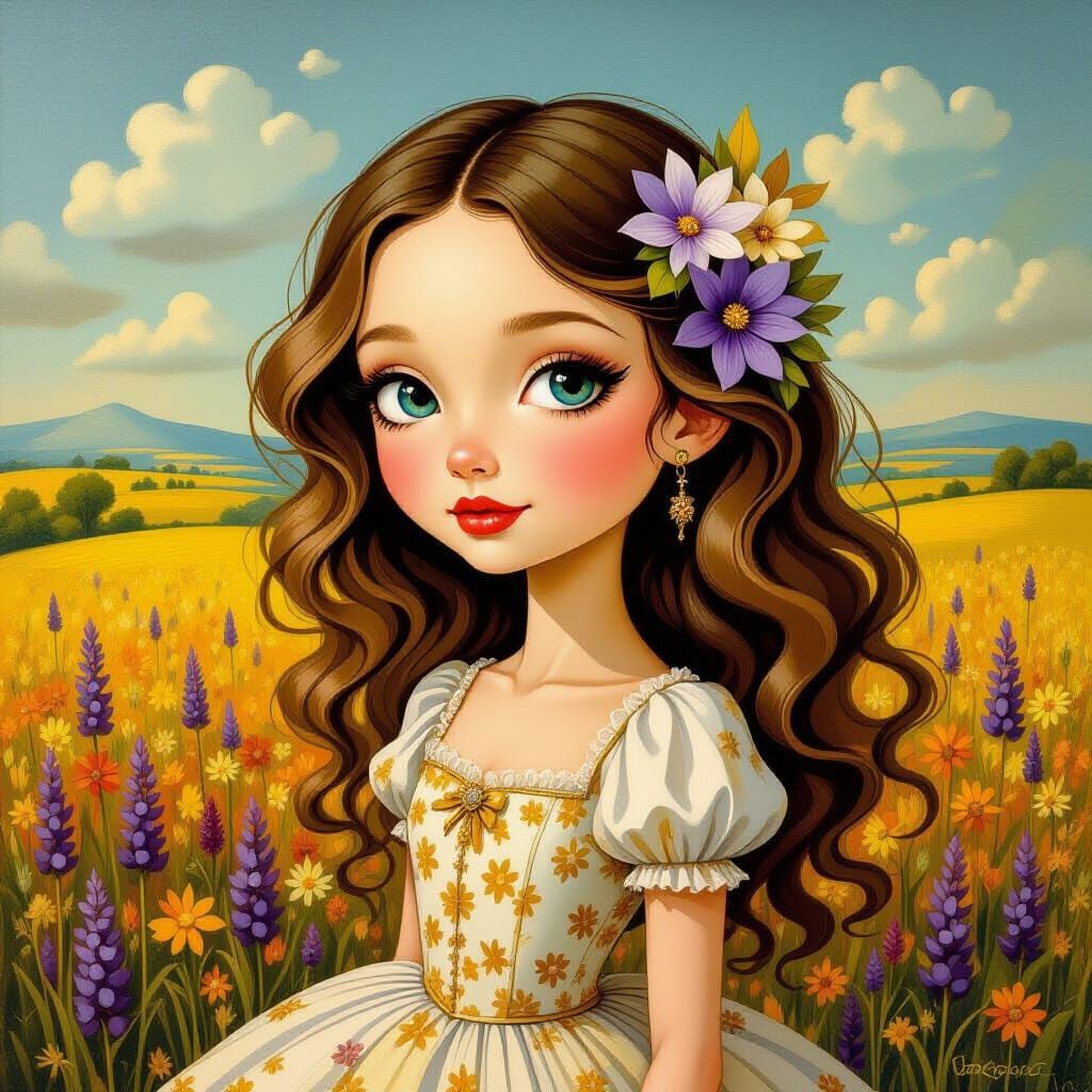 Psychedelic Ballet Dancer in Surreal Style