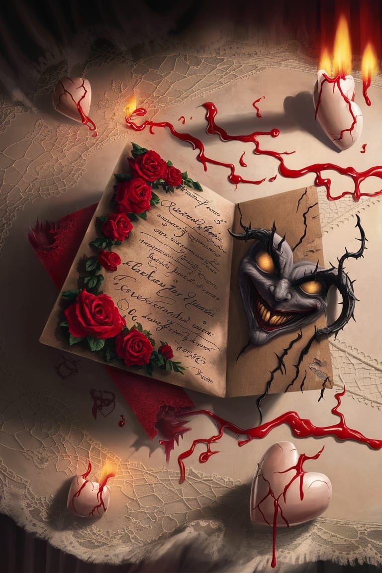 Gothic Horror Valentine's Day Movie Poster