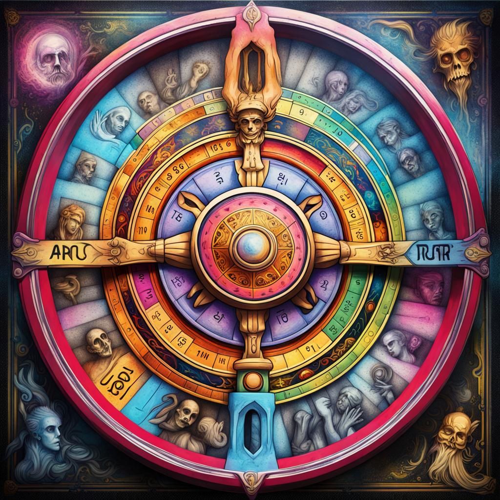 Wheel of Fortune Card as Street Art