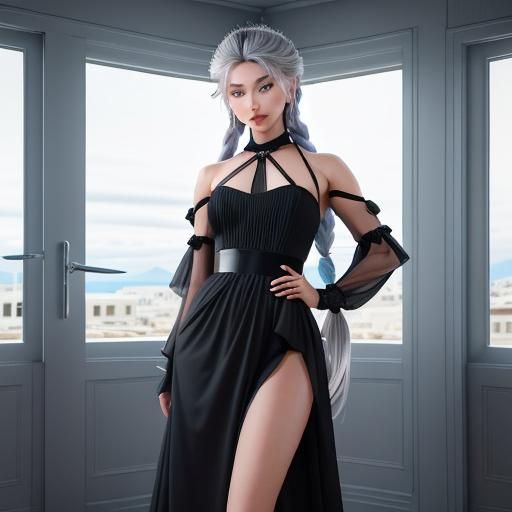 Grayfia Lucifuge in Highschool DxD Uniform