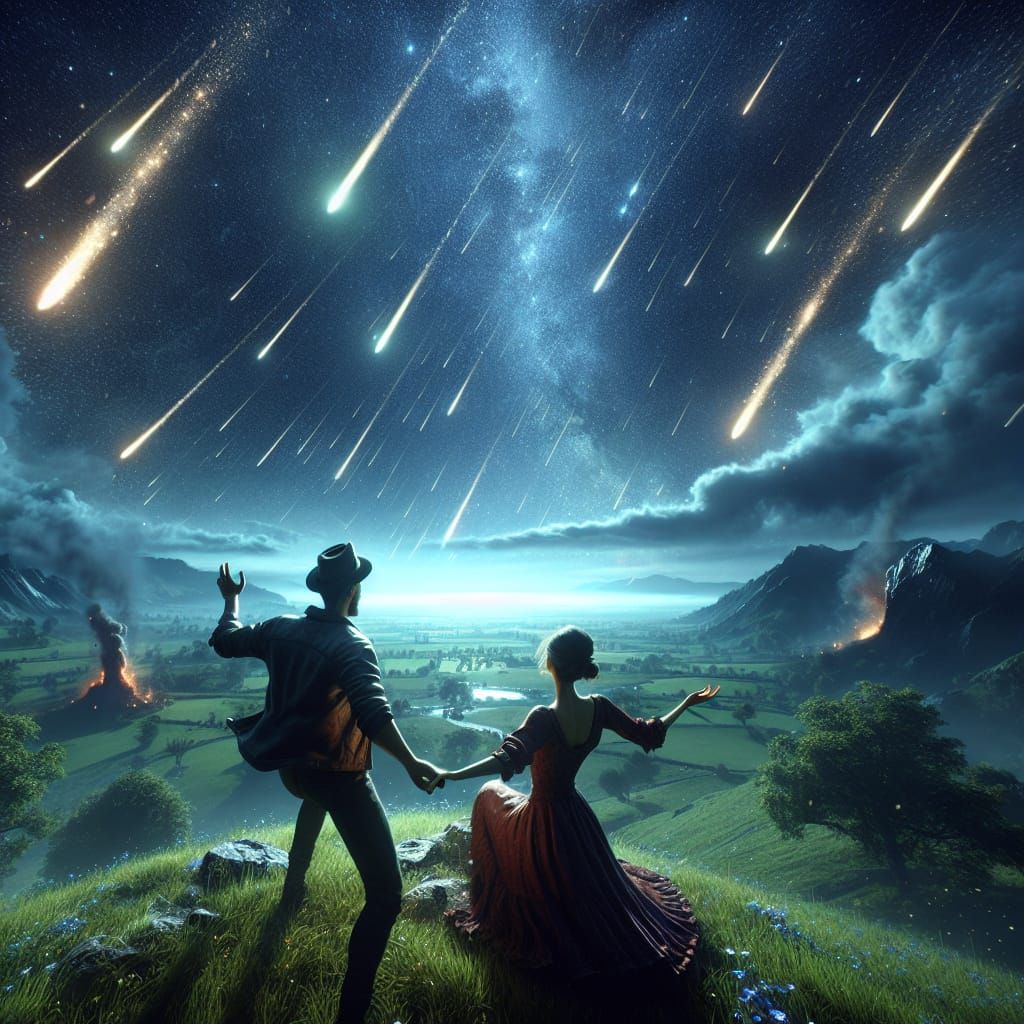 Fantastical Lovers Under the Perseids Meteor Shower