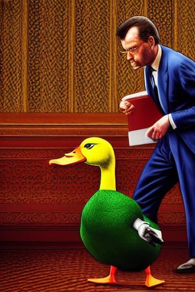 The Worst Lawyer Defends Evil Duck: 8k Concept Art