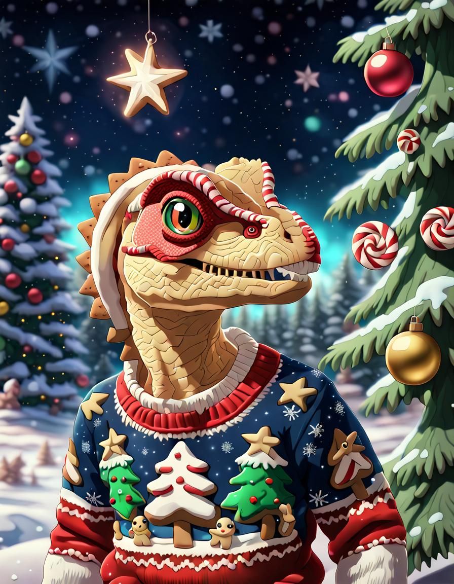 Majestic Christmas Wonder in Vibrant Forest Style