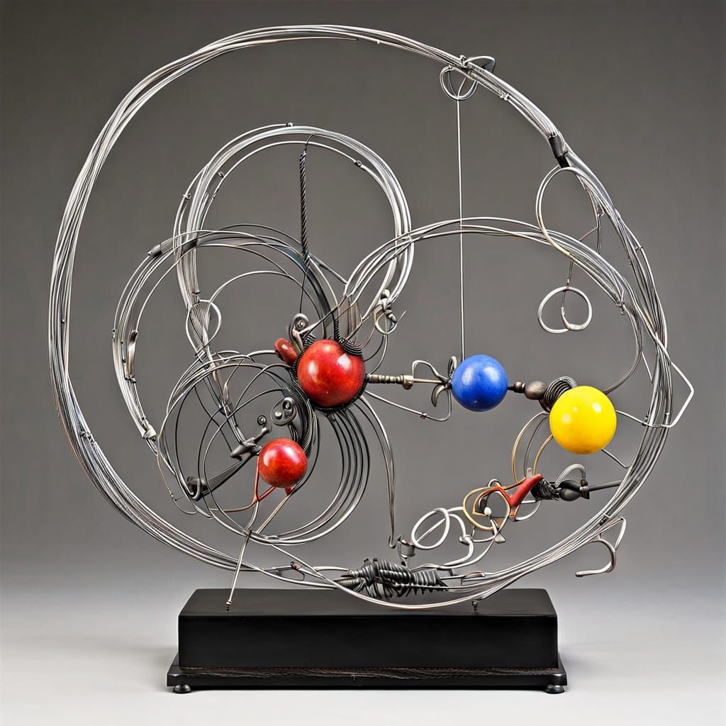 Kinetic Wire Sculpture Inspired by Jean Tinguely