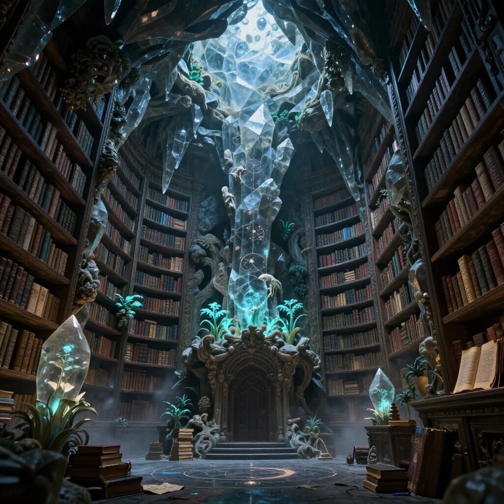 Ancient Crystal Library of Magic and Mystery