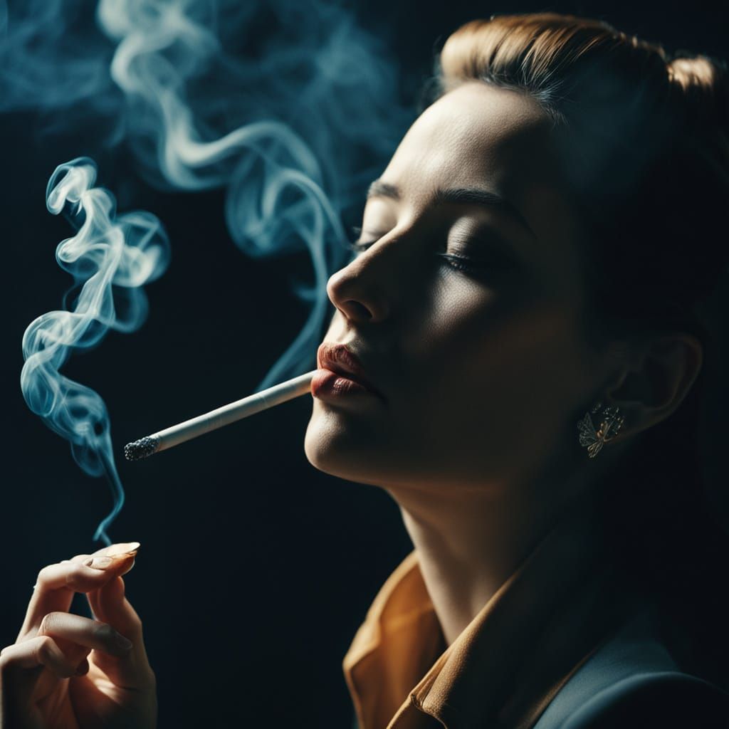 Elegant Woman Surrounded by Whispers of Golden Light