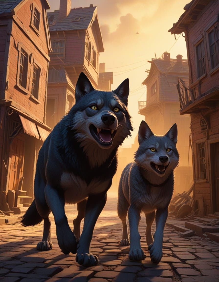 Dynamic Daring Escape in Vibrant Cartoon Style