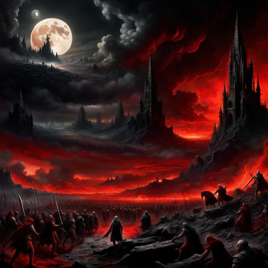 Apocalyptic Battlefield: Death Arrives, Digital Matte Painti...