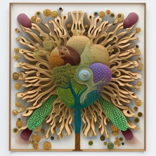 Abstract Internal Thoughts Rendered in Biological Art