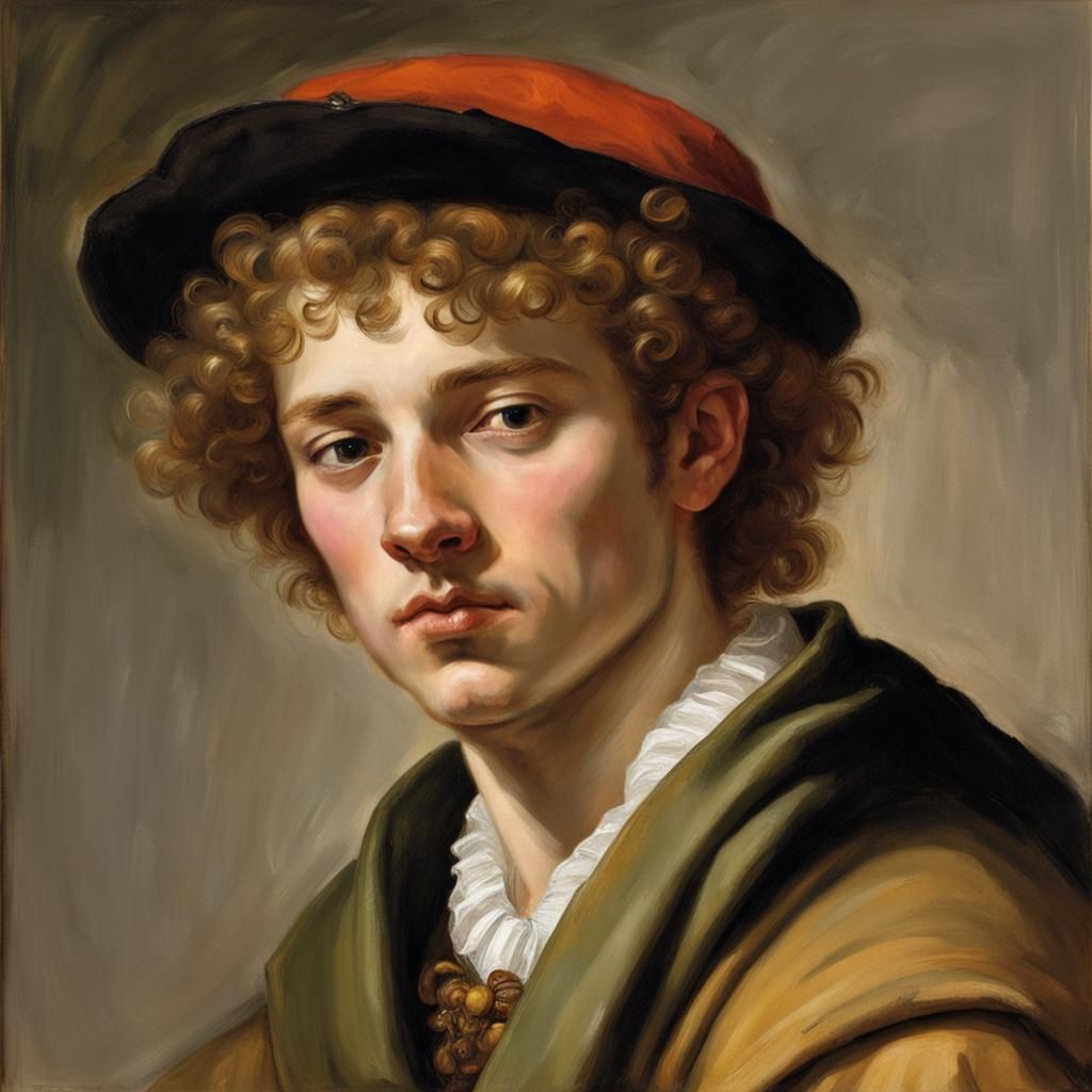 Portrait of a Youth in Rembrandt Style