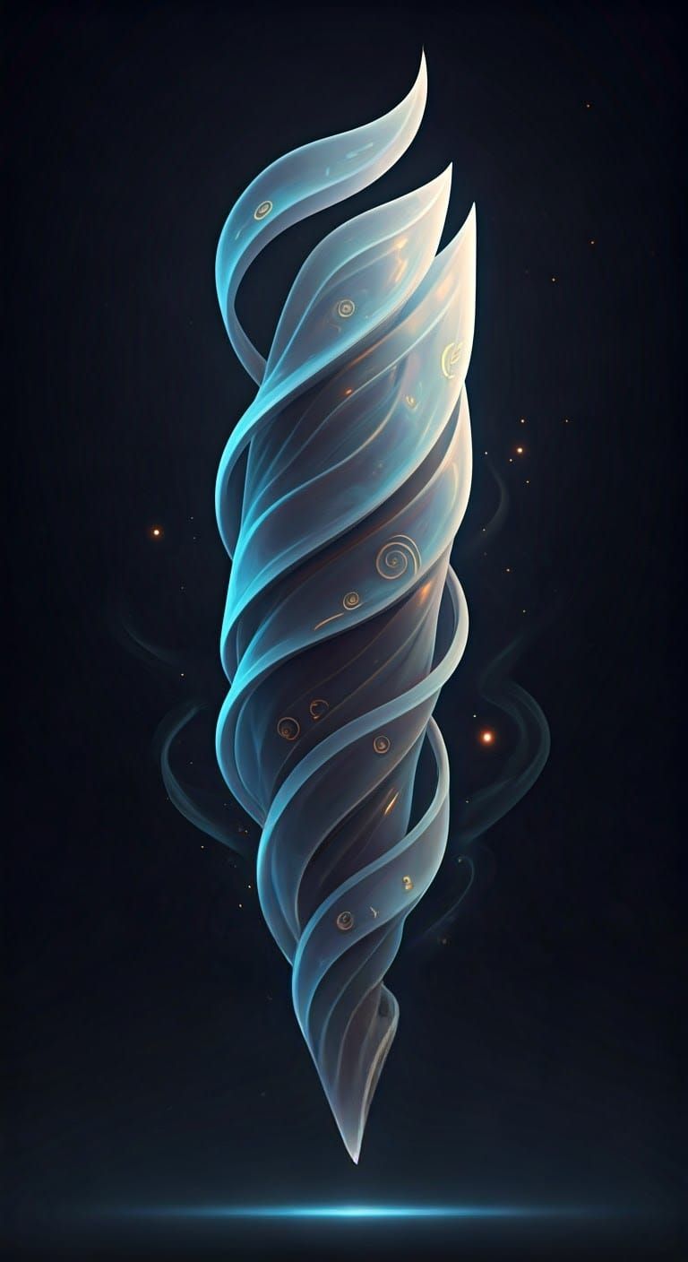 Sleek Wind-Infused Sword Sheath in Airy, Shimmering Material