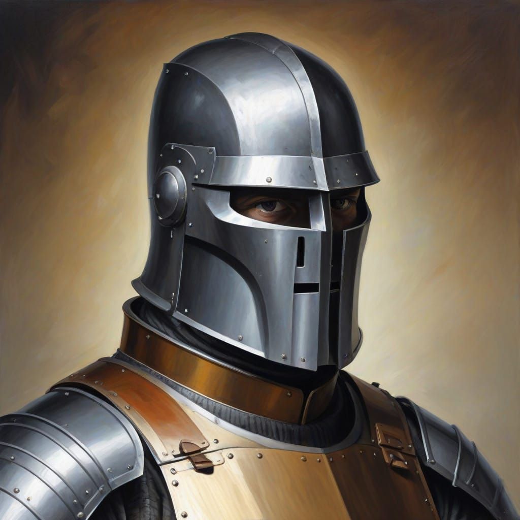 Ned Kelly in Iron Armour, Abstract Portrait