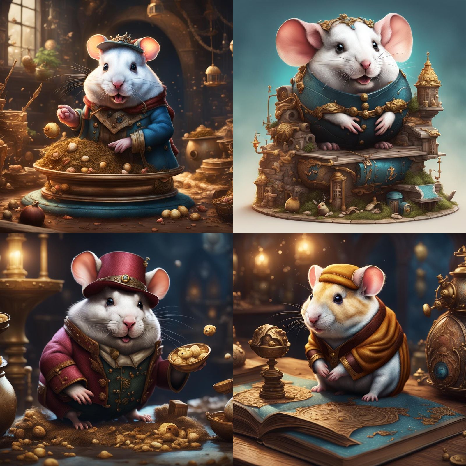 Hamster and Nanny Piggins Fantasy Concept Art